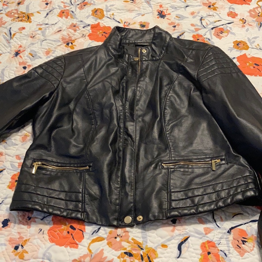 Faux Leather Moto Jacket